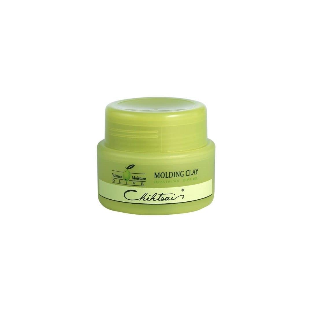 Chihtsai Olive Molding Clay – 2.7oz/80ml | Non-Greasy, Weightless Hold for Airy Styles