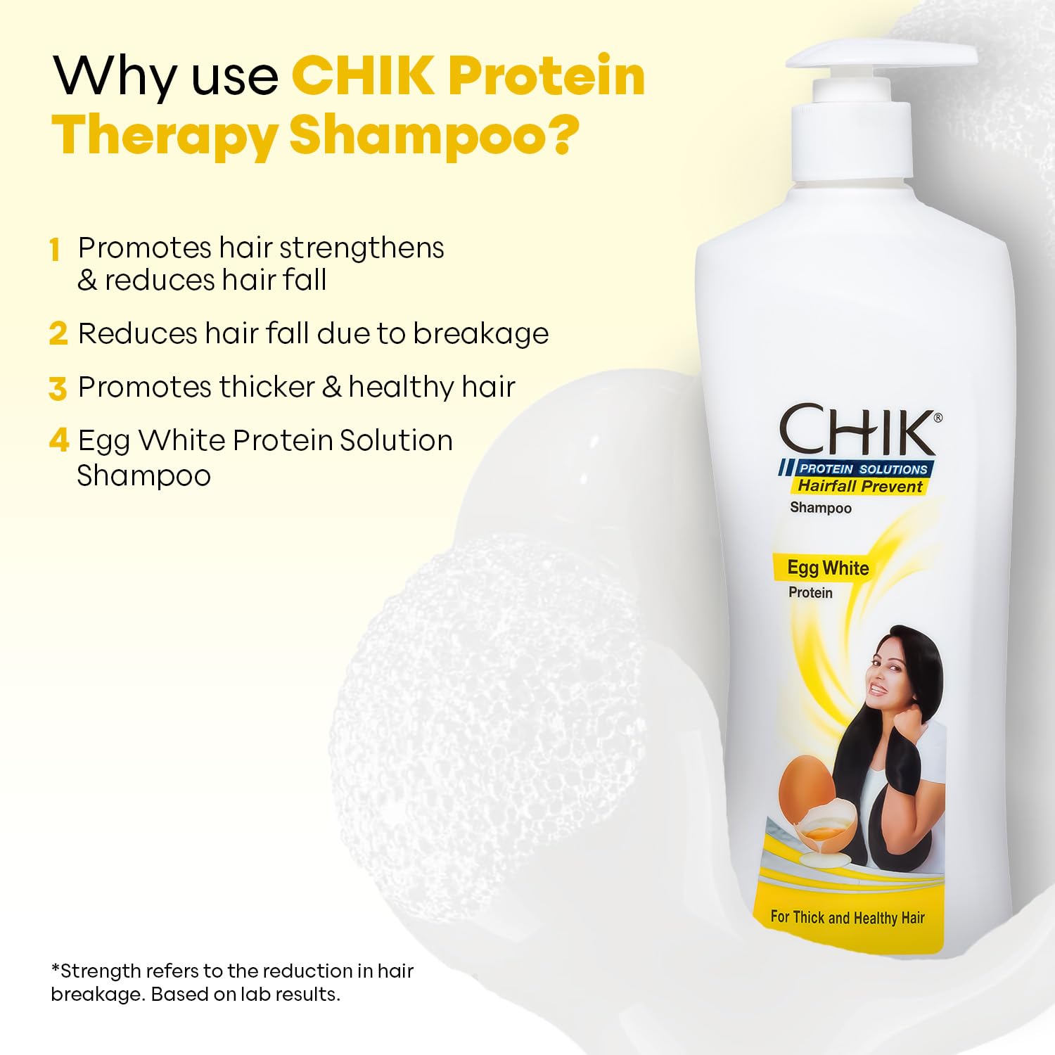 Chik Hairfall Prevent Egg Shampoo 340ml – Nourishing Egg White Protein