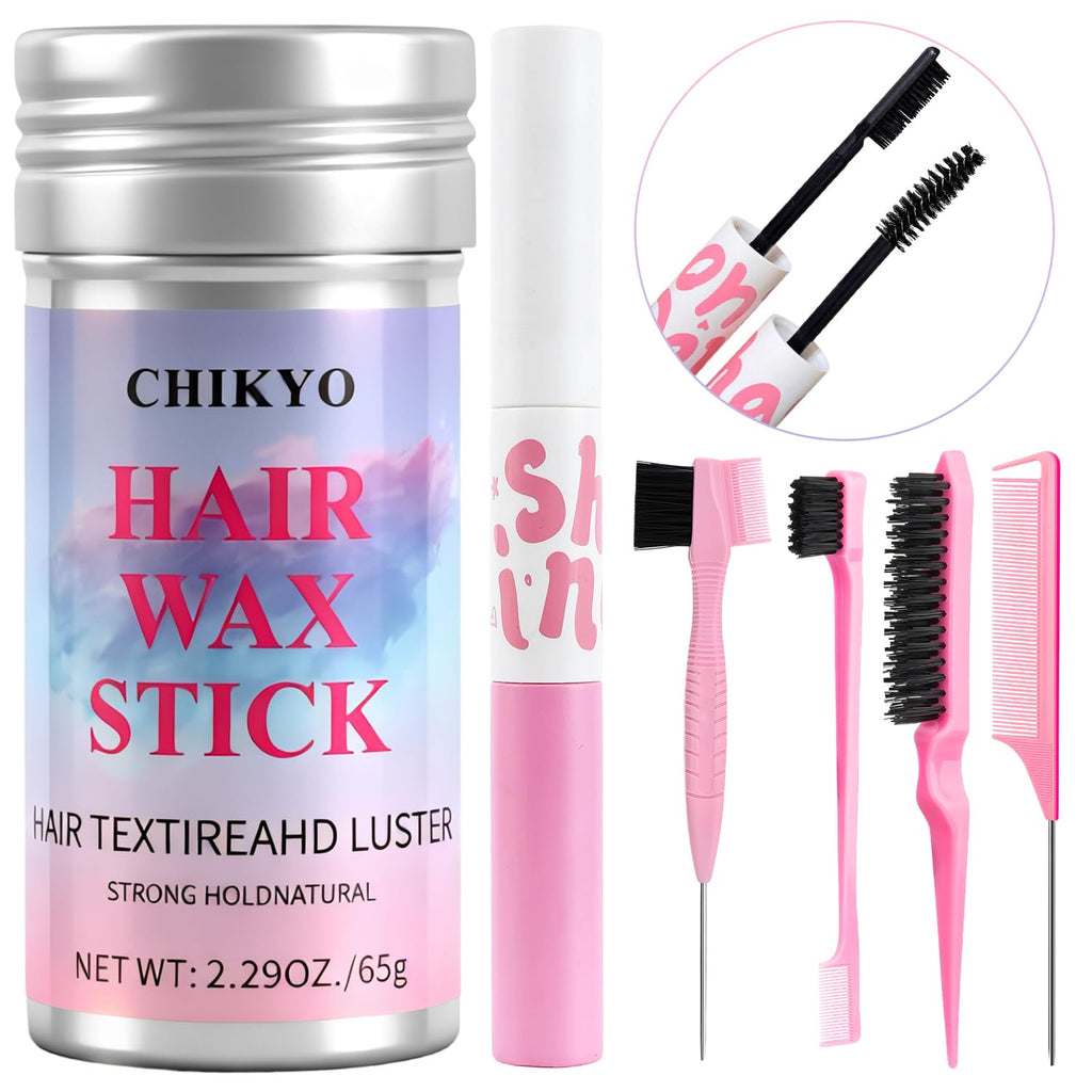 Chikyo Hair Wax Stick 6-Piece Styling Tools Set – Edge Control & Slick Back Kit