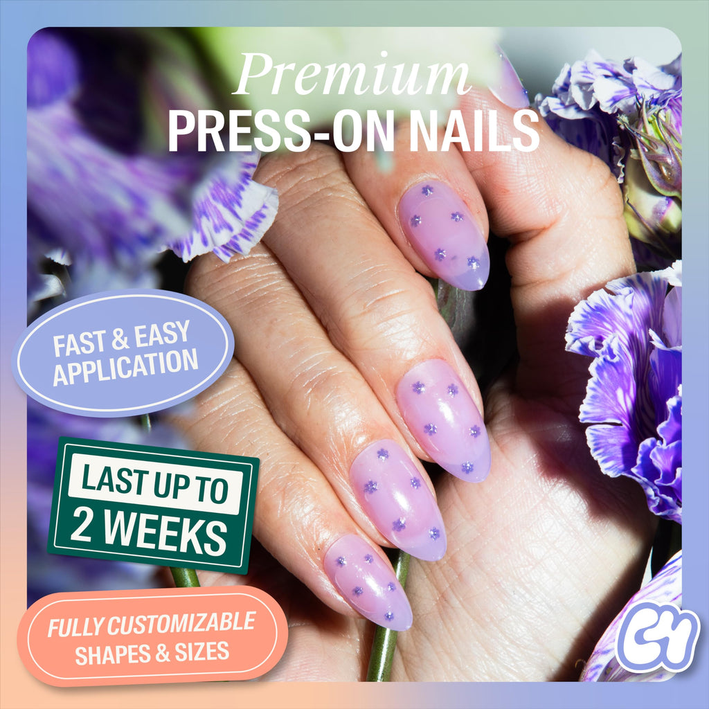Chill Tips Press-On Nails Kit – Fifi La Fleur Almond Tips | 30 Shapes & Reusable