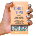 Chillhouse Chill Tips Press-On Nails Kit | Wavy Baby Oval – 30 Shapes & Sizes, Reusable, Customizable Fit