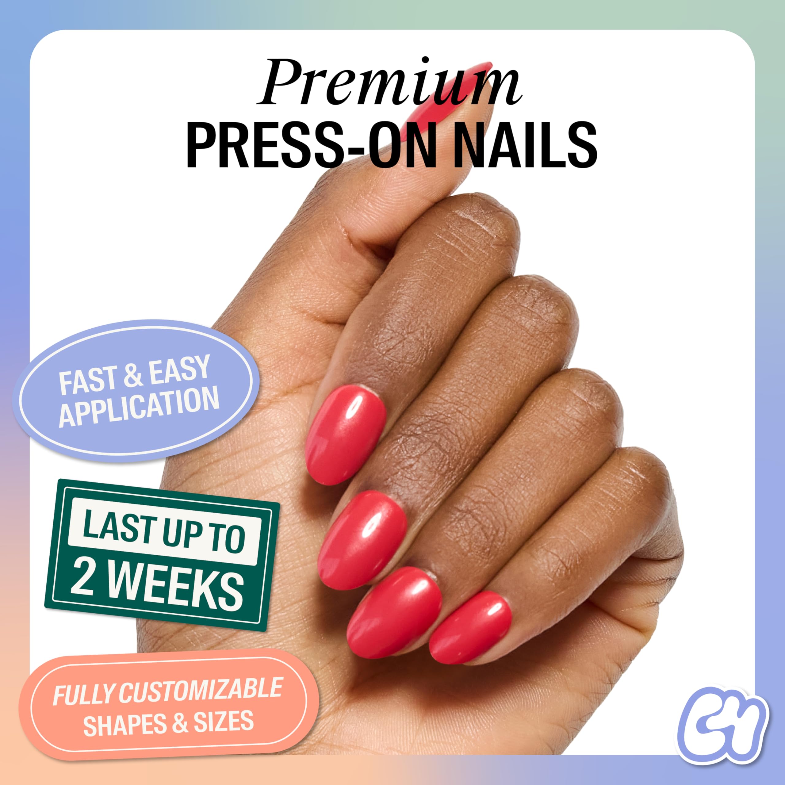 Chillhouse Chill Tips We Jamming Oval Short Press-On Nails Kit – 30 Shapes & Up to 2 Weeks Wear