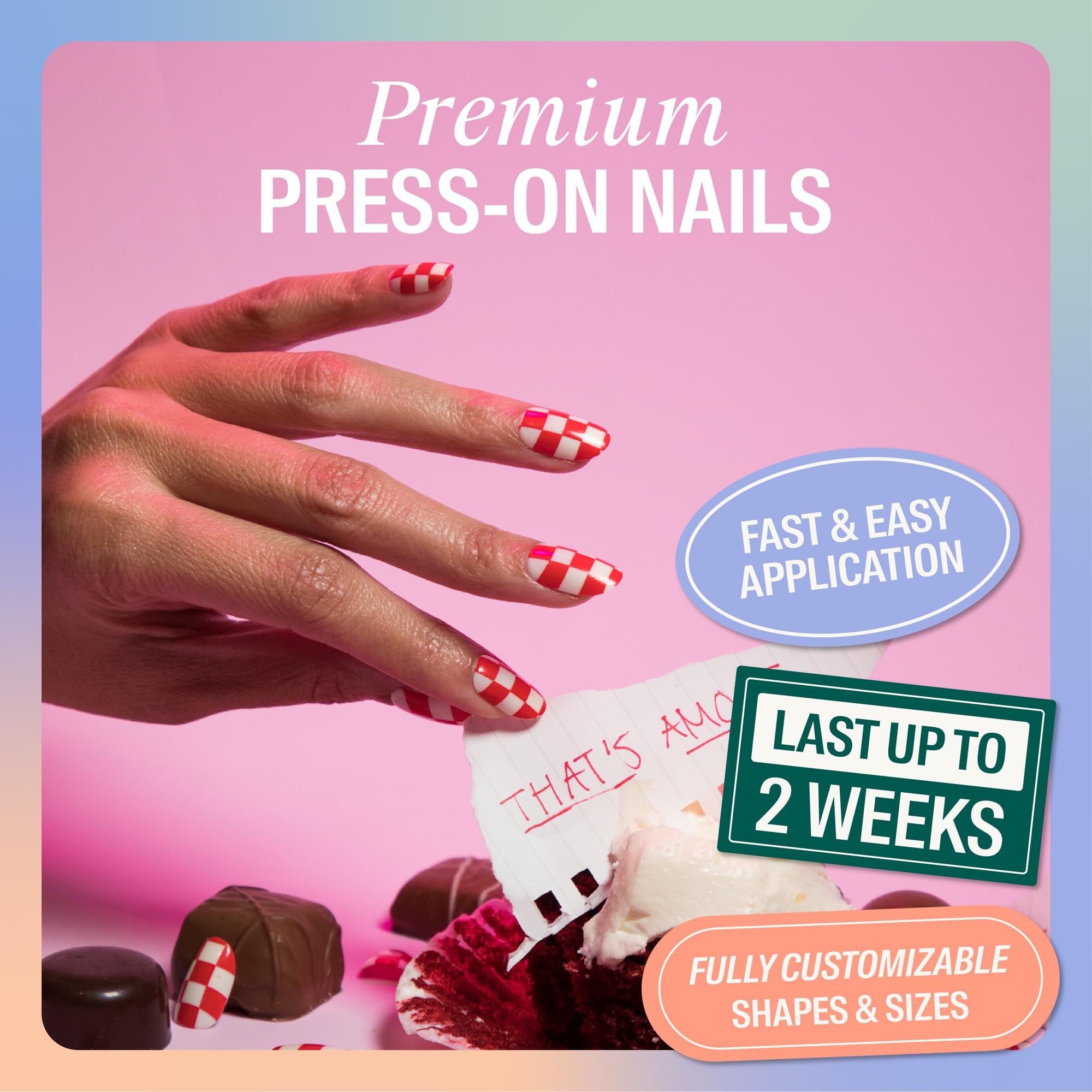 Chillhouse That's Amore Oval Tips – 30 Nail Shapes & Sizes, Up to 2 Weeks Wear