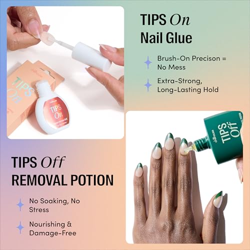 Chillhouse Chill Tips Signatures Press On Nails Kit – Through The Trees (30 Shapes & Sizes, Buffer, File, Glue)
