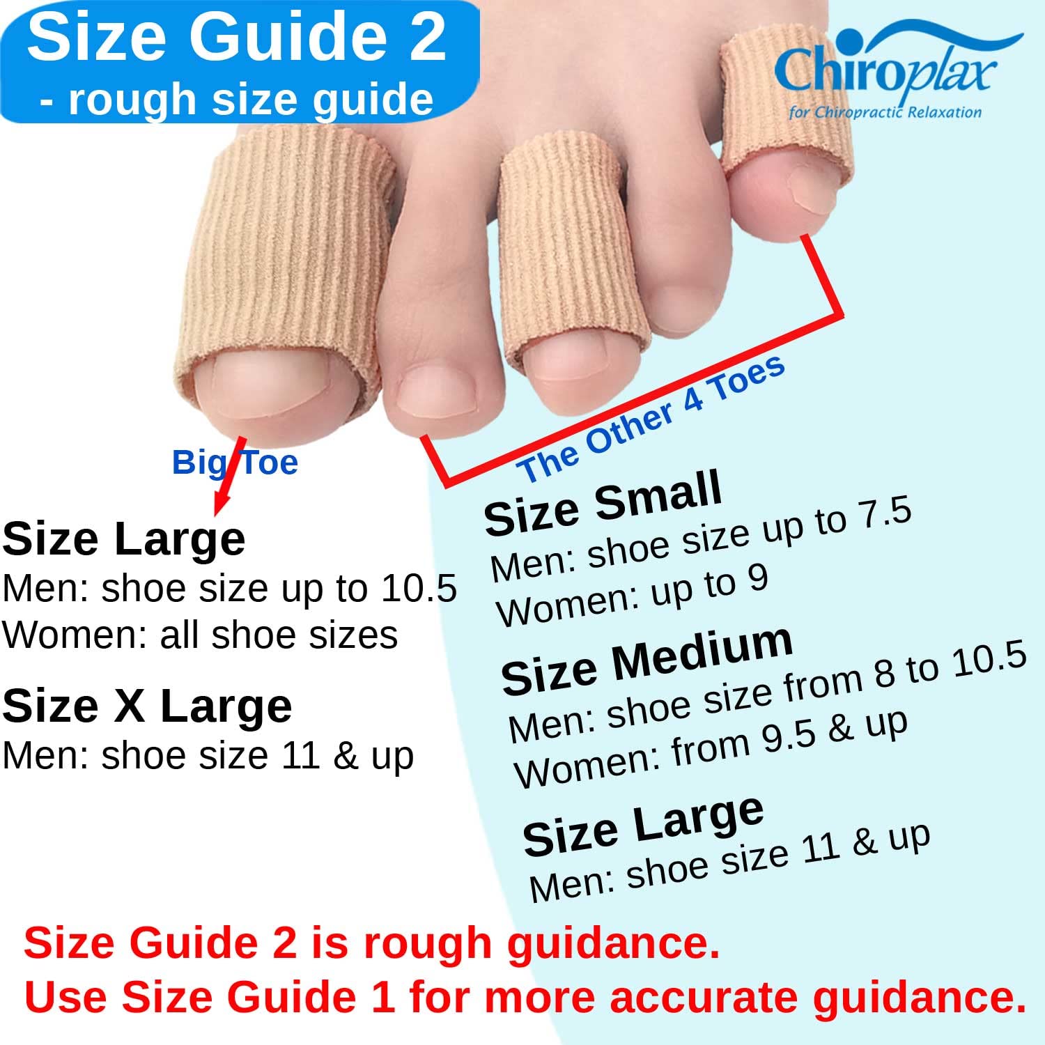 Chiroplax Toe Tubes Sleeves – Gel-Lined Fabric Protectors for Bunions, Hammer Toes, Calluses | Combo Pack