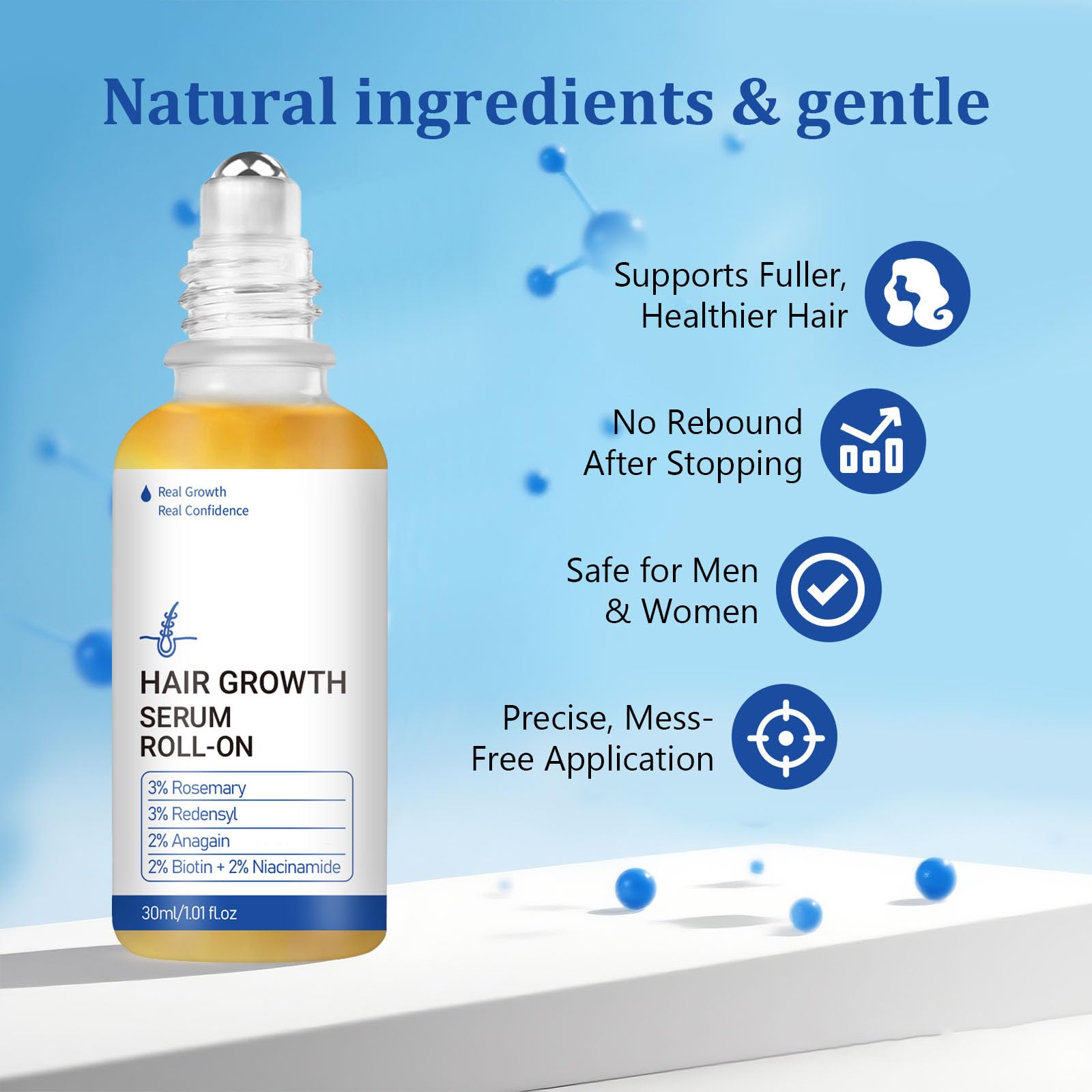 ChLNDalin Hair Growth Roll-On Serum – Rosemary, Redensyl, AnaGain, Biotin & Niacinamide