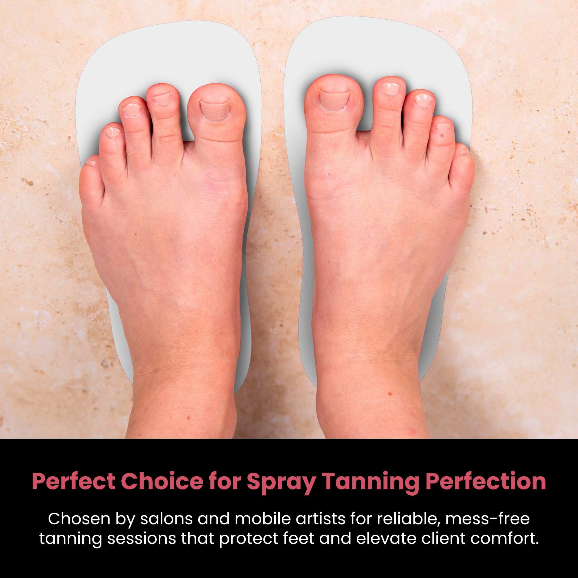 CHNELSS Professional 30 Pairs Spray Tan Feet Pads – Disposable Foam Foot Protectors for Hygienic Tanning