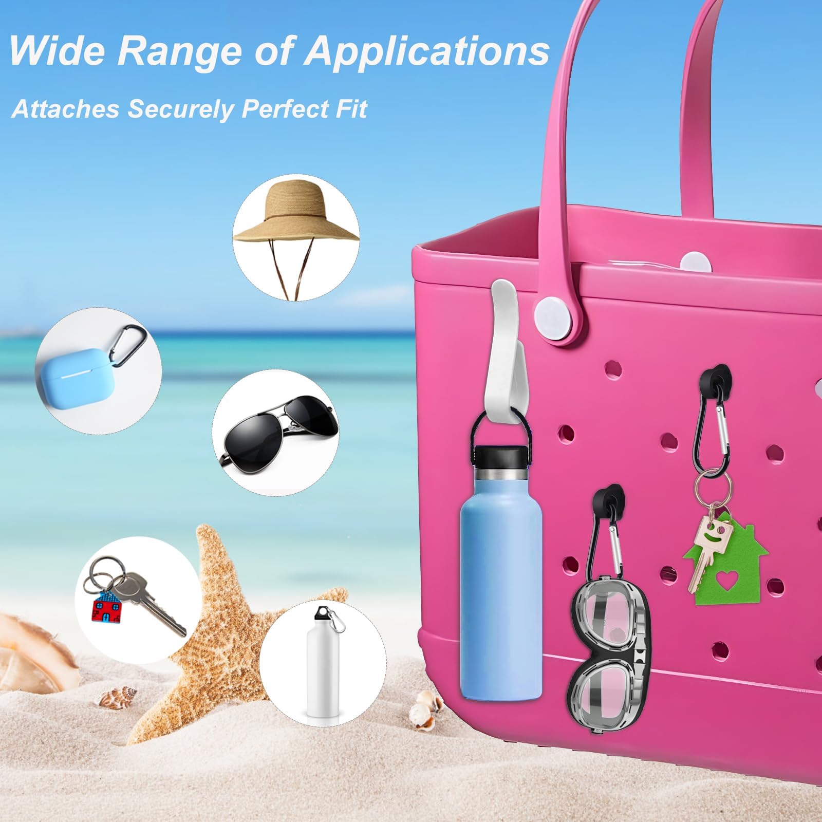 Choshion Clear Insert Bag Accessories for Beach Tote | Clear Cosmetic, Toiletry & Makeup Organizer