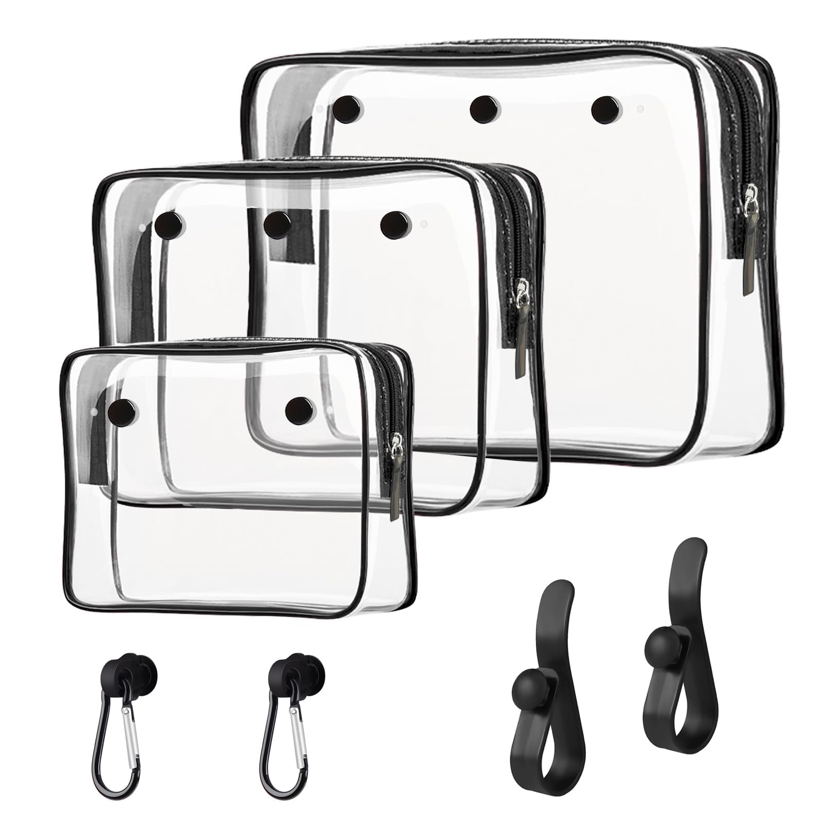 Choshion Clear Insert Bag Accessories for Beach Tote Bag – 4-Piece Transparent Organizer Set