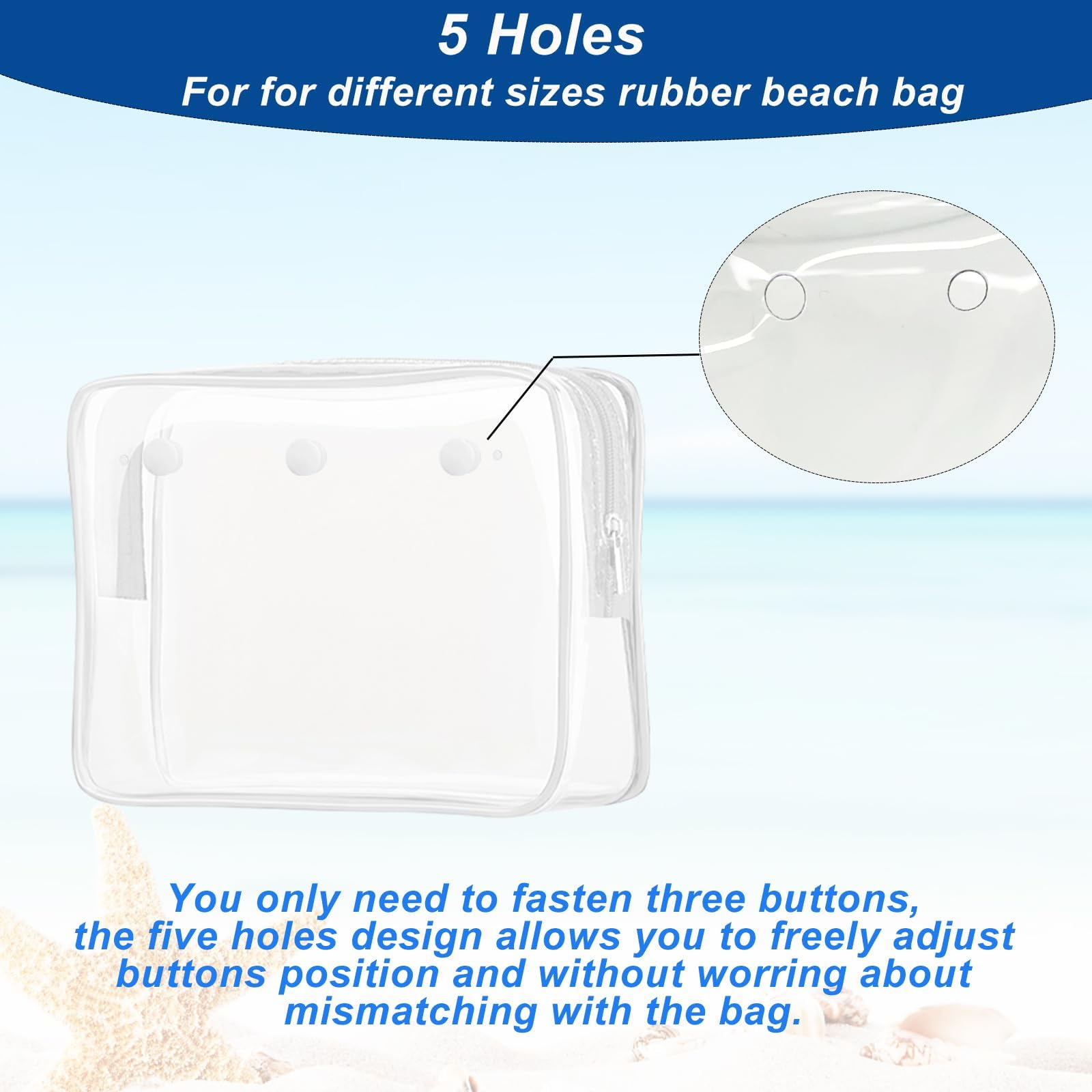 Choshion Clear Insert Bag Accessories for Beach Tote | Clear Cosmetic, Toiletry & Makeup Organizer