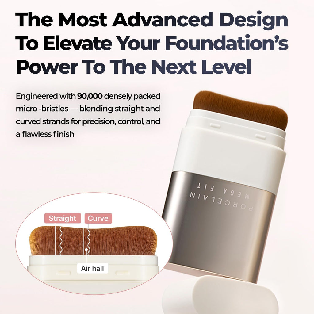 CHOSUNGAH BEAUTY Mega Fit Stick Foundation — Built-in Brush, Full Coverage, Hydrating (0.56 oz) shade 02W Honey Beige