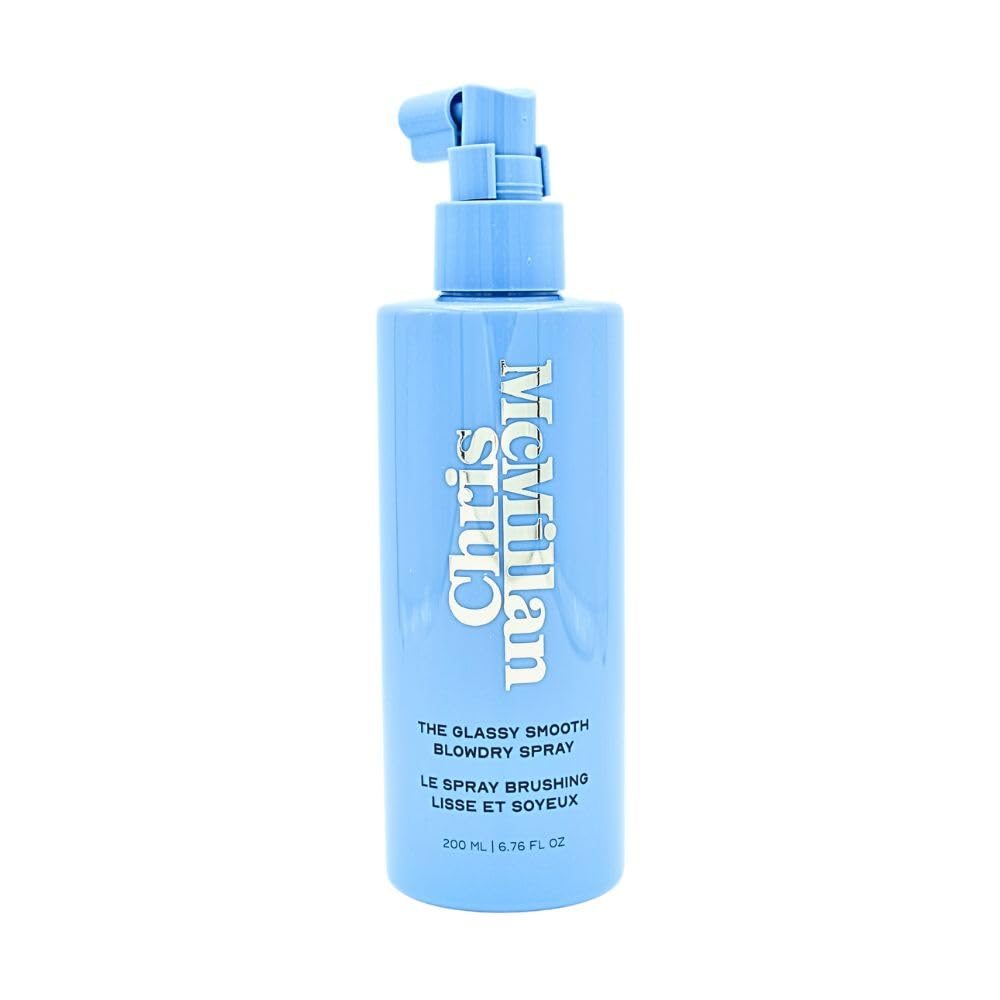 Chris McMillan Glassy Smooth Blowdry Spray for Frizz | Heat Protection, Shine, Lightweight