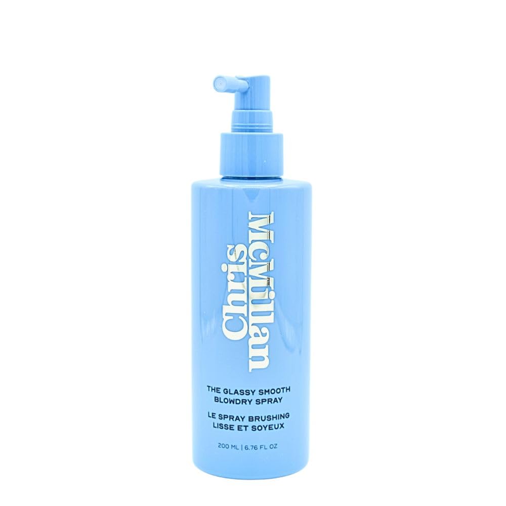 Chris McMillan Glassy Smooth Blowdry Spray for Frizz | Heat Protection, Shine, Lightweight