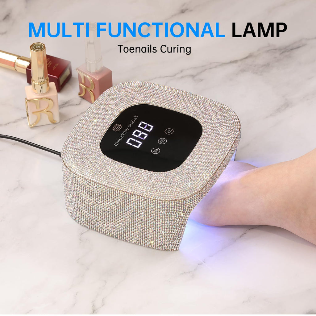 CHRISTINE SHELLY 48W UV Nail Lamp – 3 Timers, Auto Sensor, Fast Gel Curing