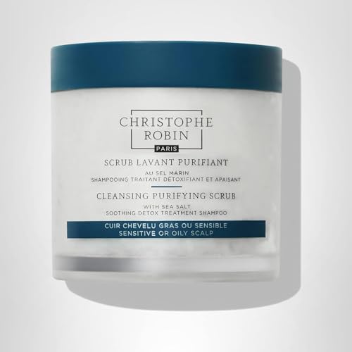 Christophe Robin Purifying Scalp Scrub with Sea Salt – Detox for Oily & Sensitive Scalps (250ml)