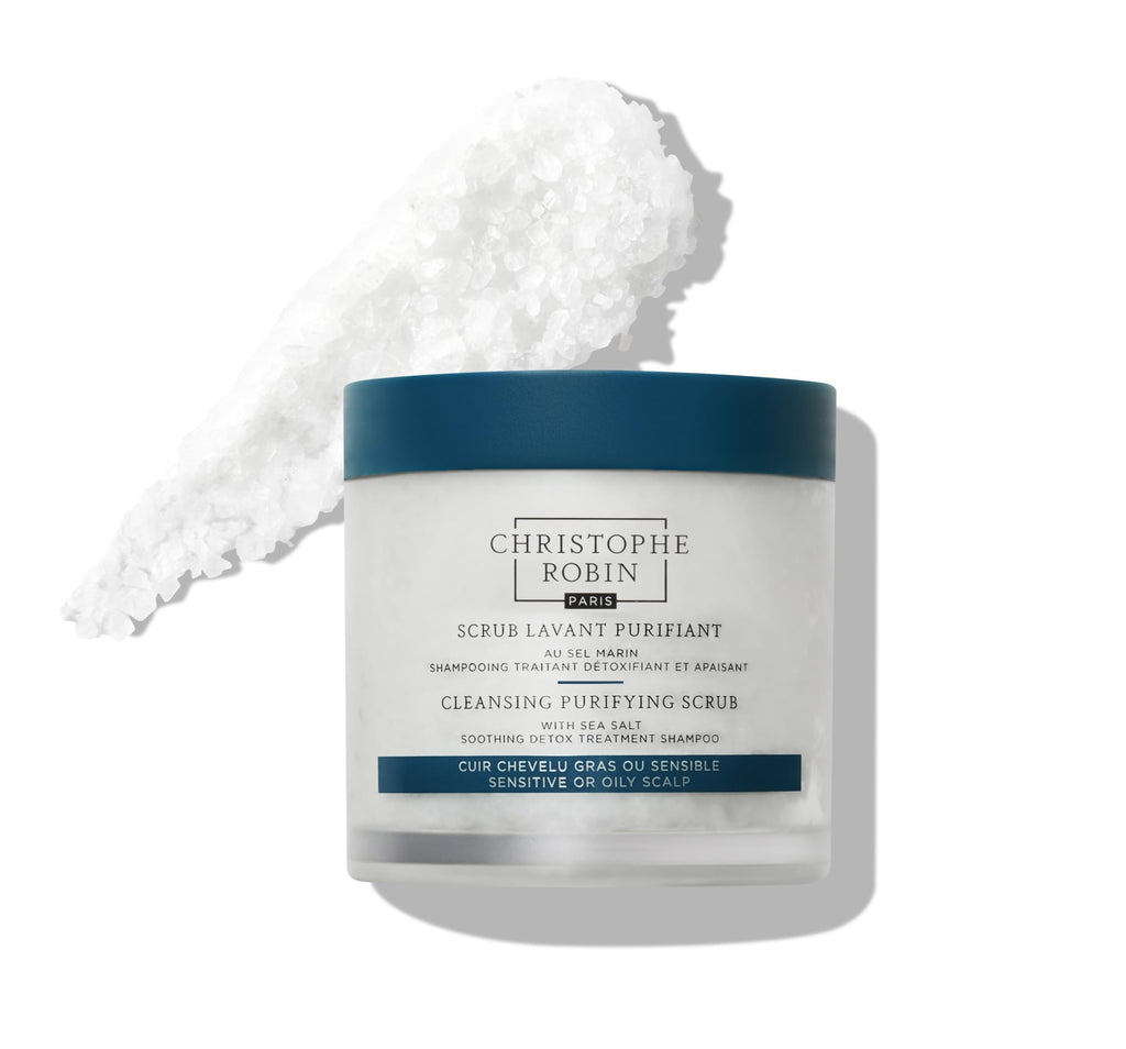 Christophe Robin Purifying Scalp Scrub with Sea Salt – Detox for Oily & Sensitive Scalps (250ml)