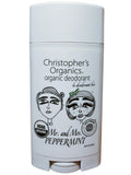 Christopher's Organics Peppermint Deodorant – USDA Organic Certified & Fair-Trade (2.5 oz)