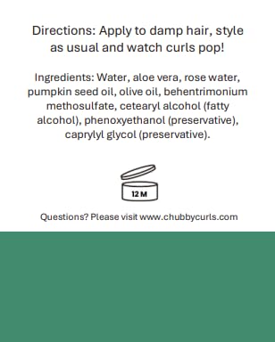 Chubby Curls Slips Right Through My Fingers Leave-in Conditioner – Lightweight Detangler for Curly Hair