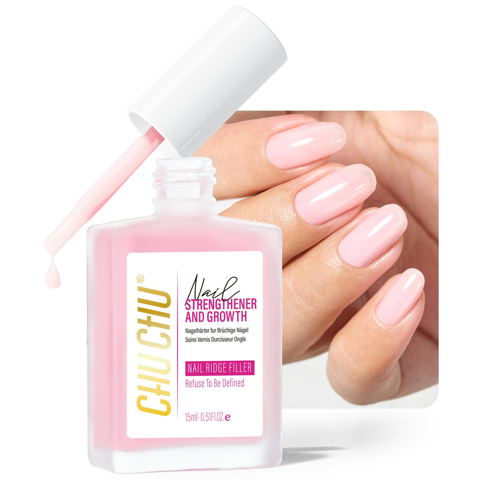 CHUCHU Nail Strengthener 8-in-1 – Growth, Ridge Filler, Base & Top Coat (15ml)