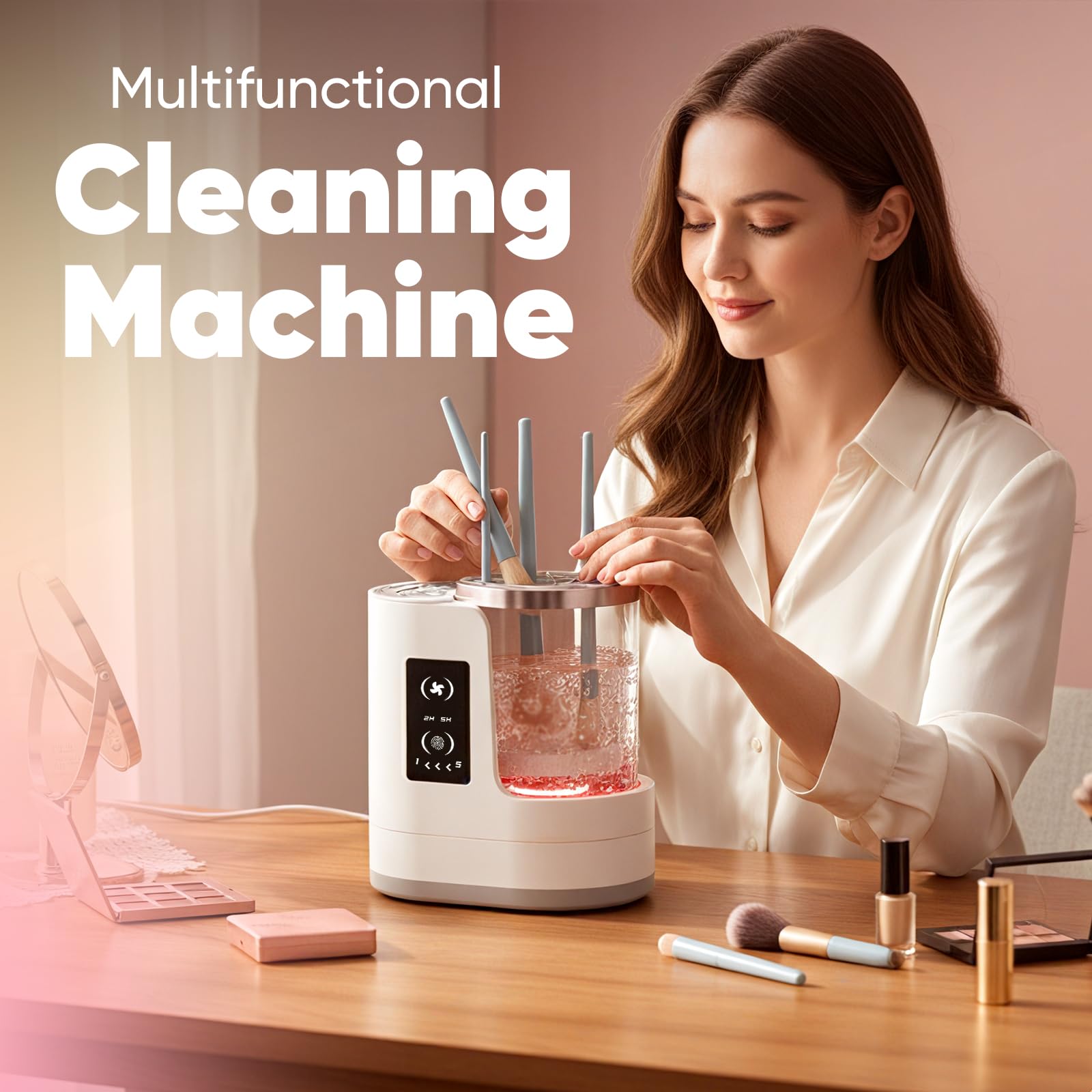 Chufa 3-in-1 Makeup Brush Cleaner Machine & Dryer | USB-C Touch Control
