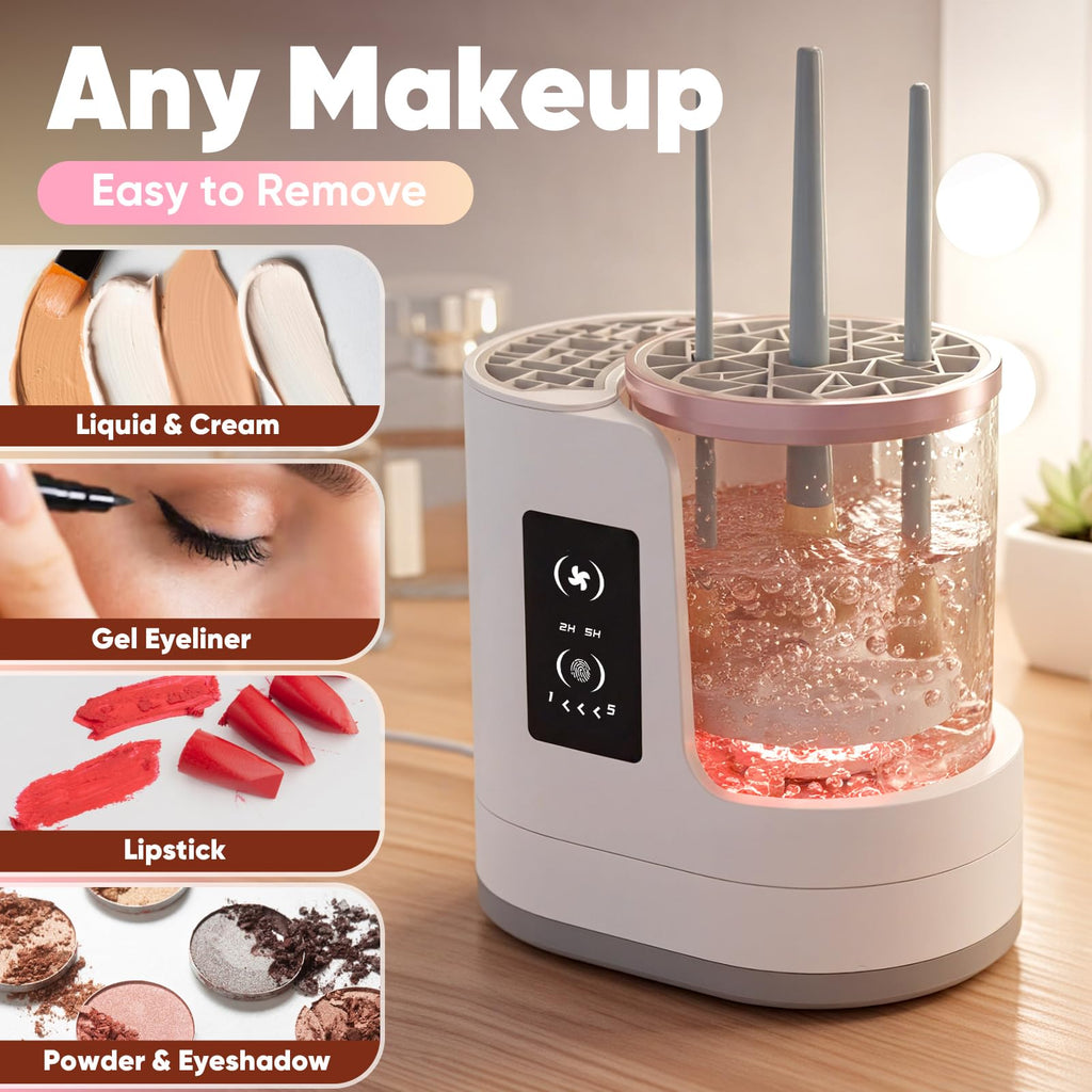 Chufa 3-in-1 Makeup Brush Cleaner Machine & Dryer | USB-C Touch Control