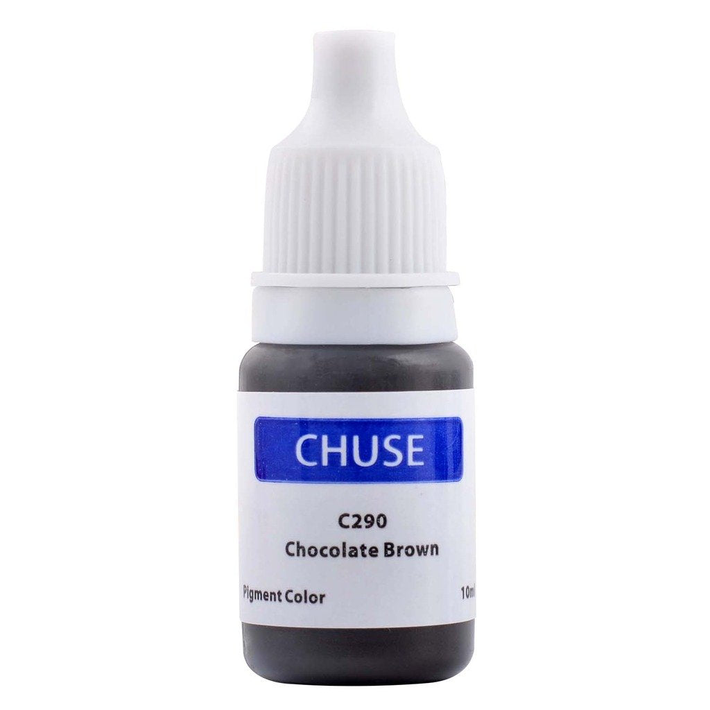 CHUSE Microblading Ink Chocolate Brown 0.35oz / 10ml — Permanent Makeup Pigment for Brows & Eyeliner (C290)
