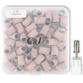 C & I Nail Sanding Bands 100 Pcs + Upgrade Mandrel – 8 Grits (Pink, #120 Coarse)
