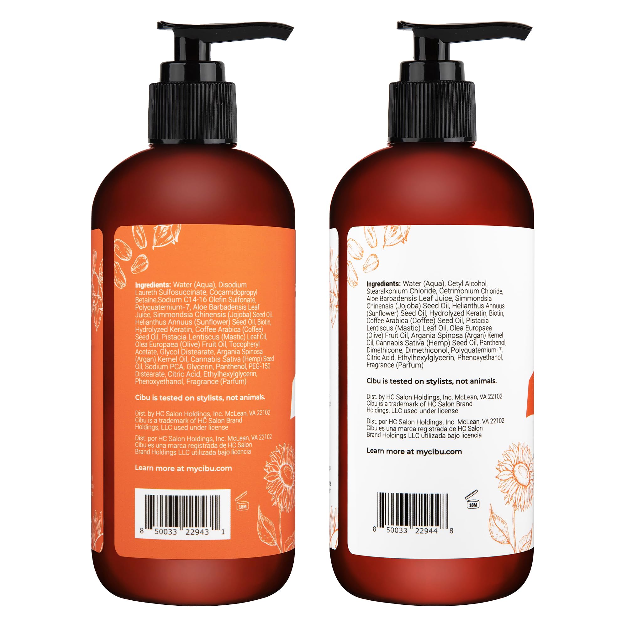 CIBU Curl + Coil Shampoo & Conditioner Bundle - Sulfate-Free, Defined Curls & Hydration - Pack of 2