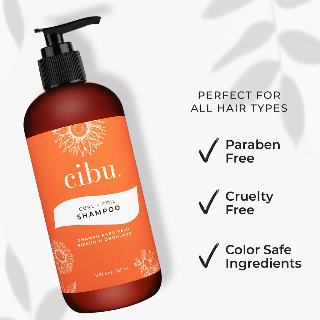 CIBU Curl + Coil Shampoo – Defines, Hydrates & Smooths Frizz-Free Curls (350ml)