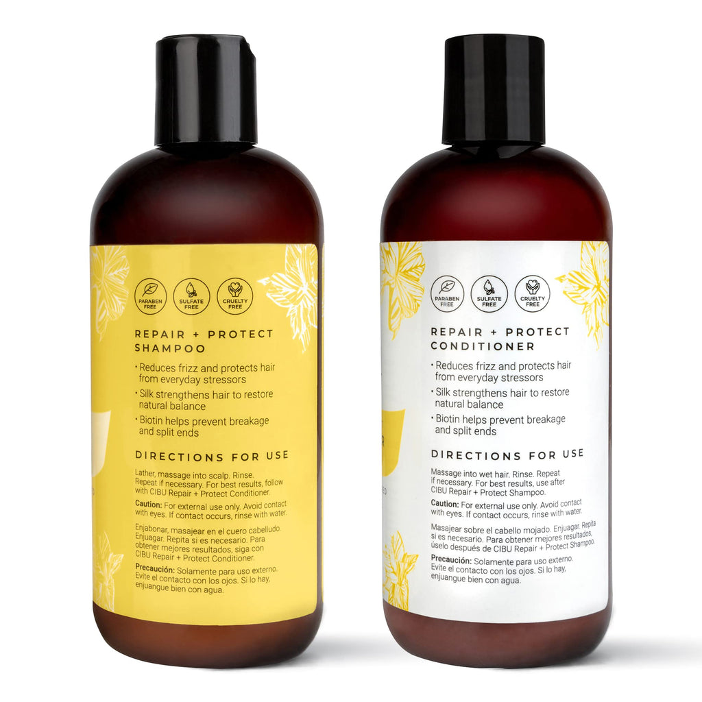 CIBU Repair + Protect Shampoo & Conditioner Set – Color-Safe, Sulfate & Paraben Free