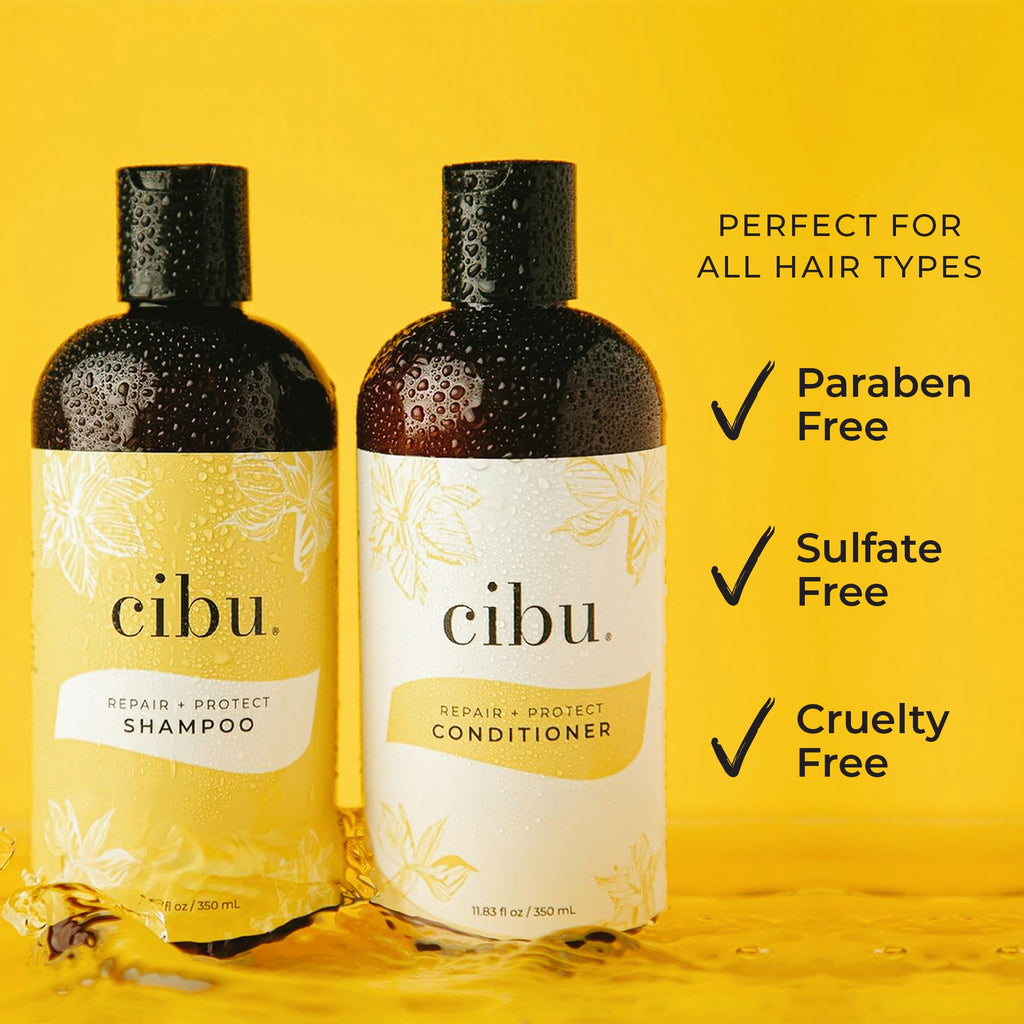 CIBU Repair + Protect Shampoo & Conditioner Set – Color-Safe, Sulfate & Paraben Free