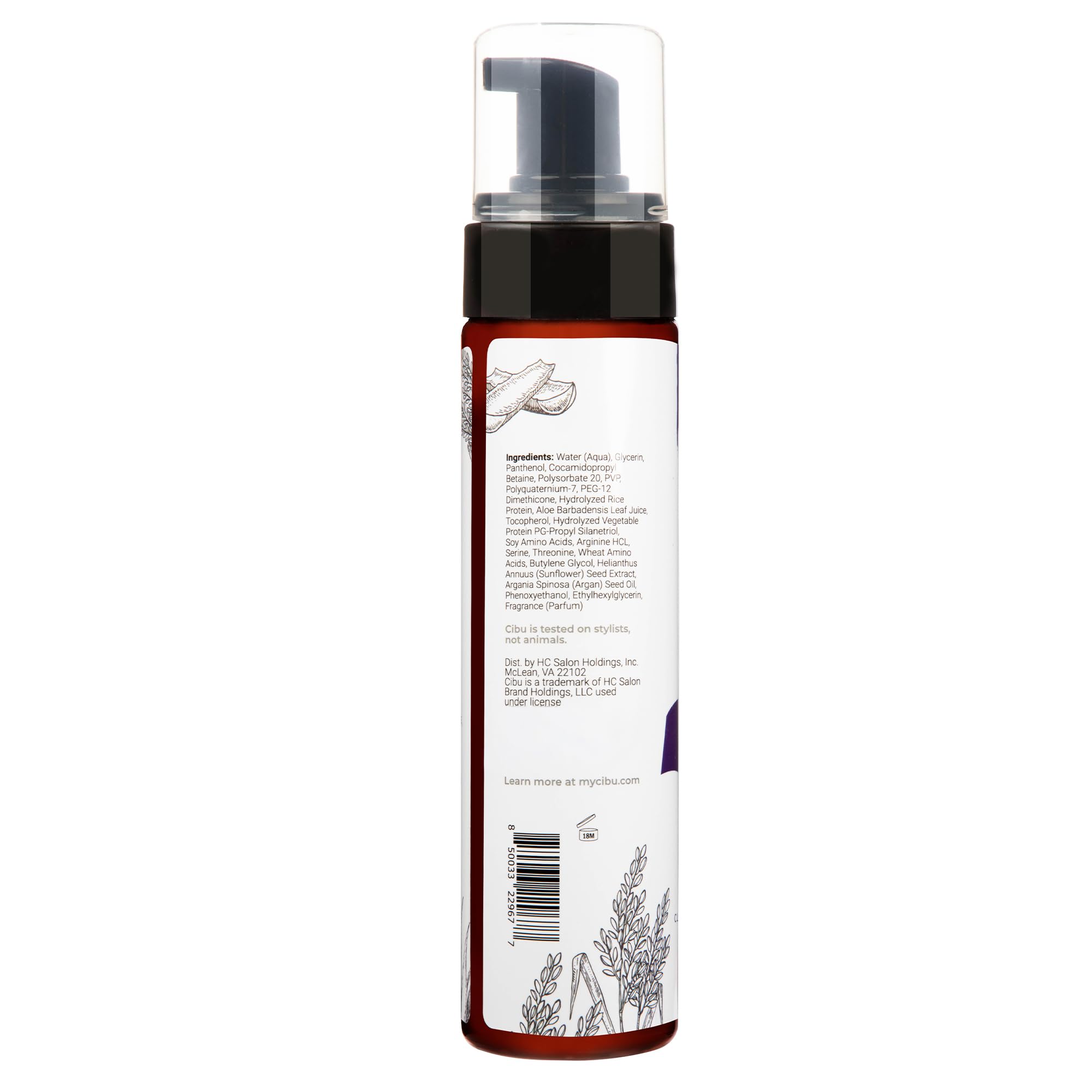 CIBU Volumizing Mousse | Travel-Size Thickening Mousse for Fine Hair | Strong Hold & Shine | 9oz