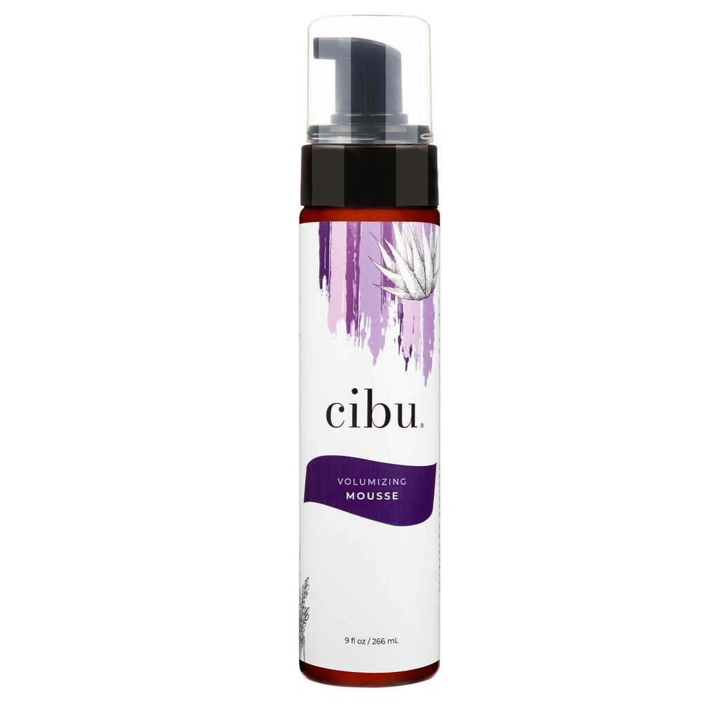 CIBU Volumizing Mousse | Travel-Size Thickening Mousse for Fine Hair | Strong Hold & Shine | 9oz