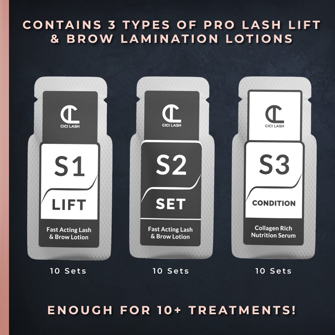 CICI Lash: 10 Sets Lash Lift & Brow Lamination Lotions for Professionals | Instant Perming & Salon-Grade Results