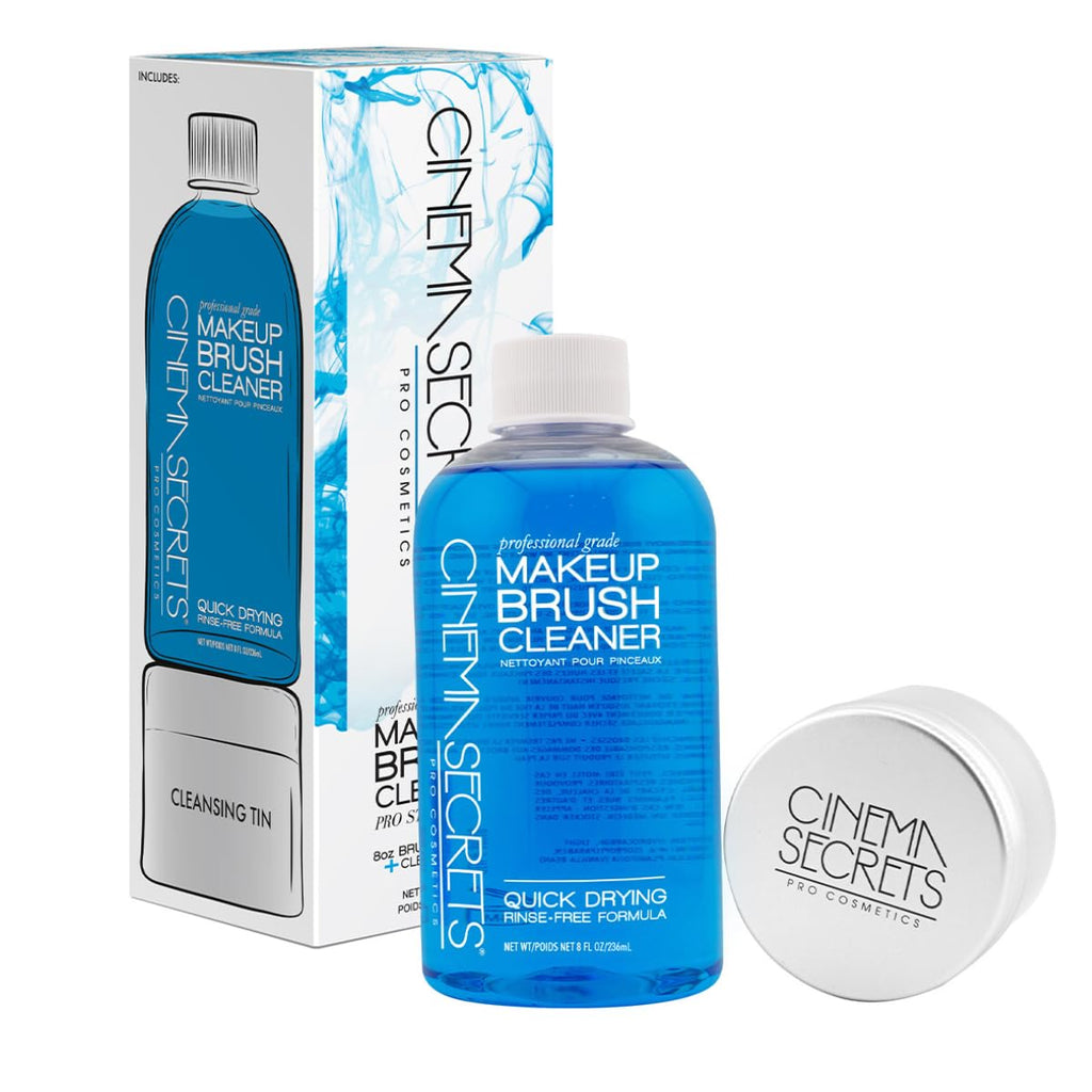 Cinema Secrets Original Blue Vanilla Brush Cleaner Kit – Quick-Dry, Rinse-Free, 8 oz