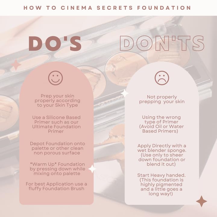 Cinema Secrets Ultimate Foundation Single 301-63A – Light-Med Beige-Yellow Undertones, Pro Cream, Buildable, Long-Wear Matte