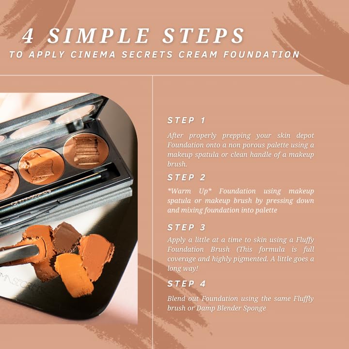 Cinema Secrets Ultimate Foundation Pro Cream – Deep Red Undertones, Buildable Coverage, Long-Wear Matte