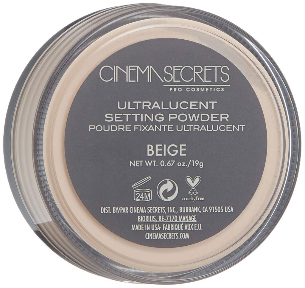 CINEMA SECRETS Ultralucent Setting Powder Beige – Talc-Free Loose Mineral