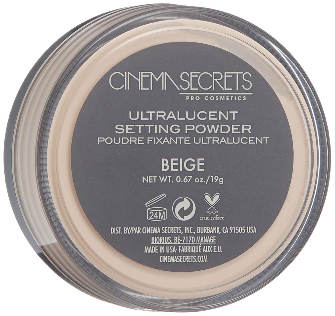 CINEMA SECRETS Ultralucent Setting Powder Beige – Talc-Free Loose Mineral