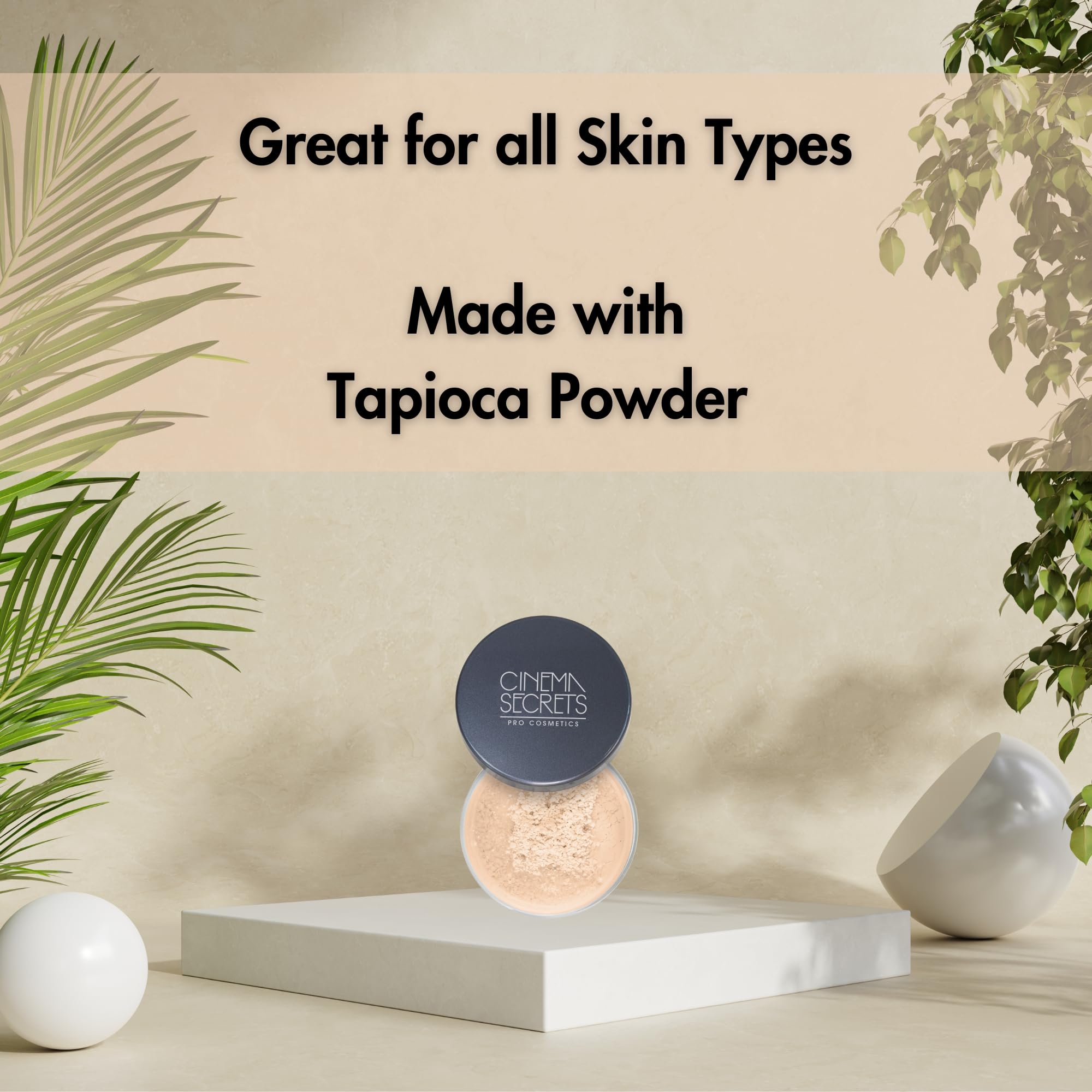 CINEMA SECRETS Ultralucent Setting Powder Beige – Talc-Free Loose Mineral