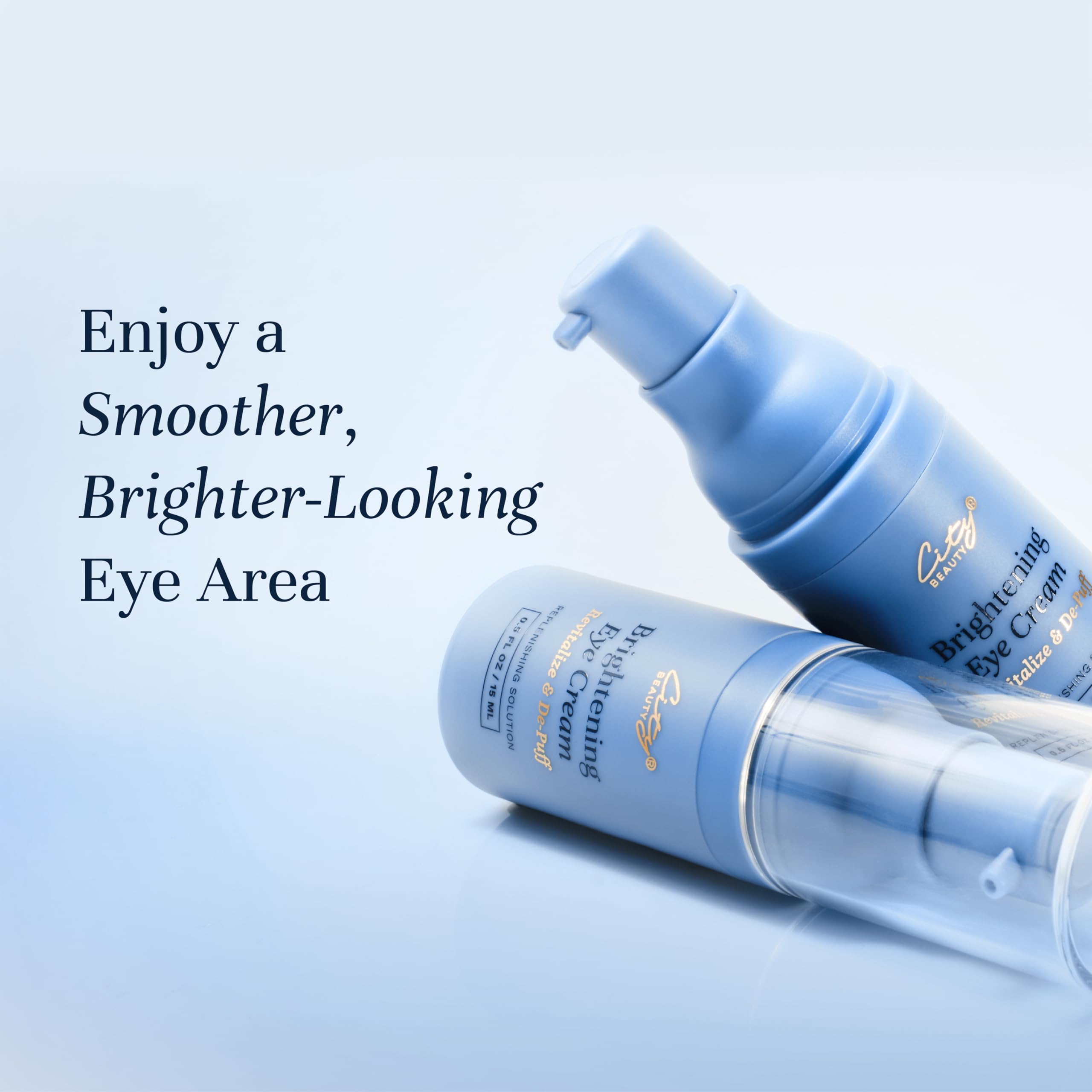City Beauty Brightening Eye Cream for Dark Circles, Puffiness & Fine Lines | Hydrating Anti-Aging Eye Treatment 0.5 oz