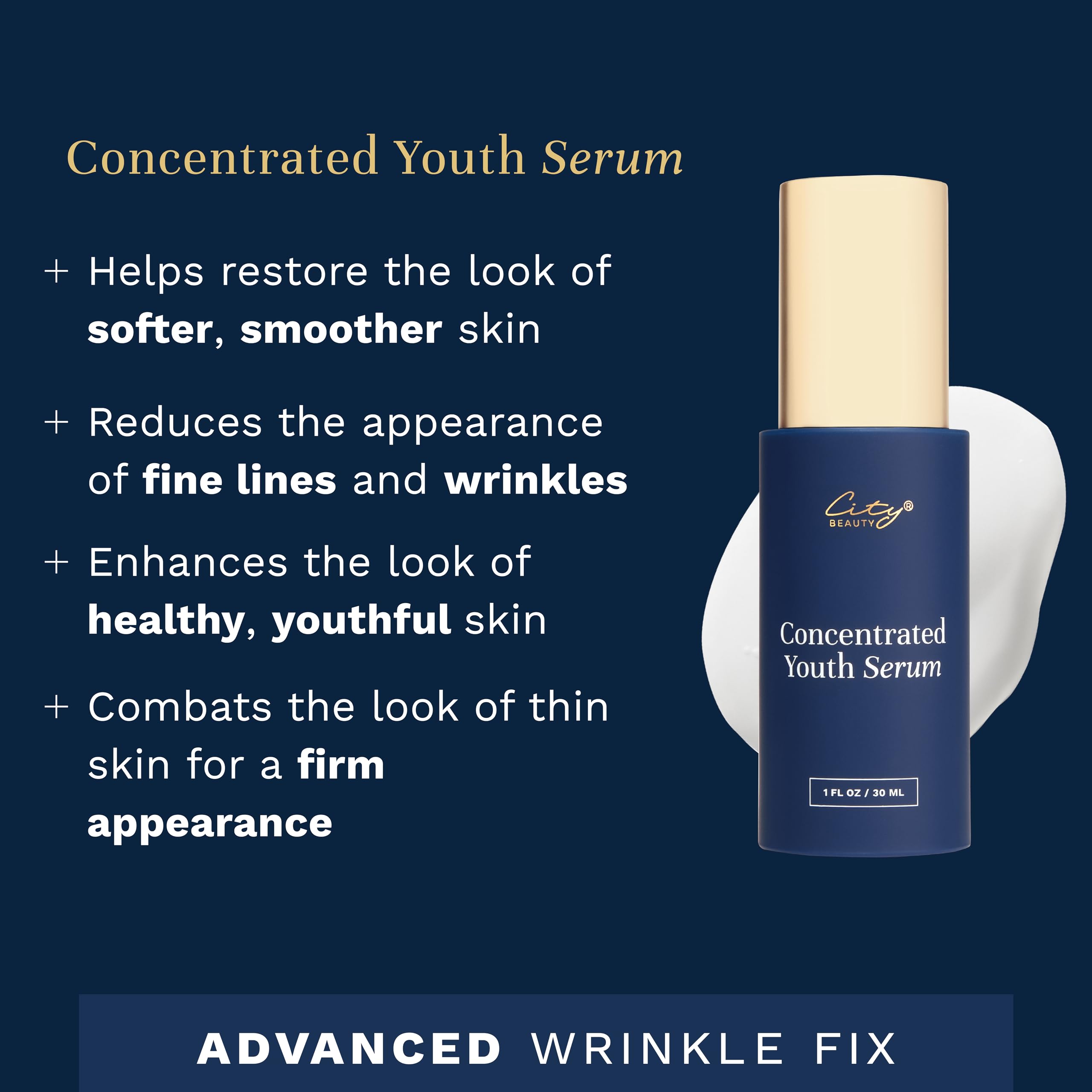 City Beauty Concentrated Youth Serum – Anti-Aging Face Serum for Firm, Smooth Skin