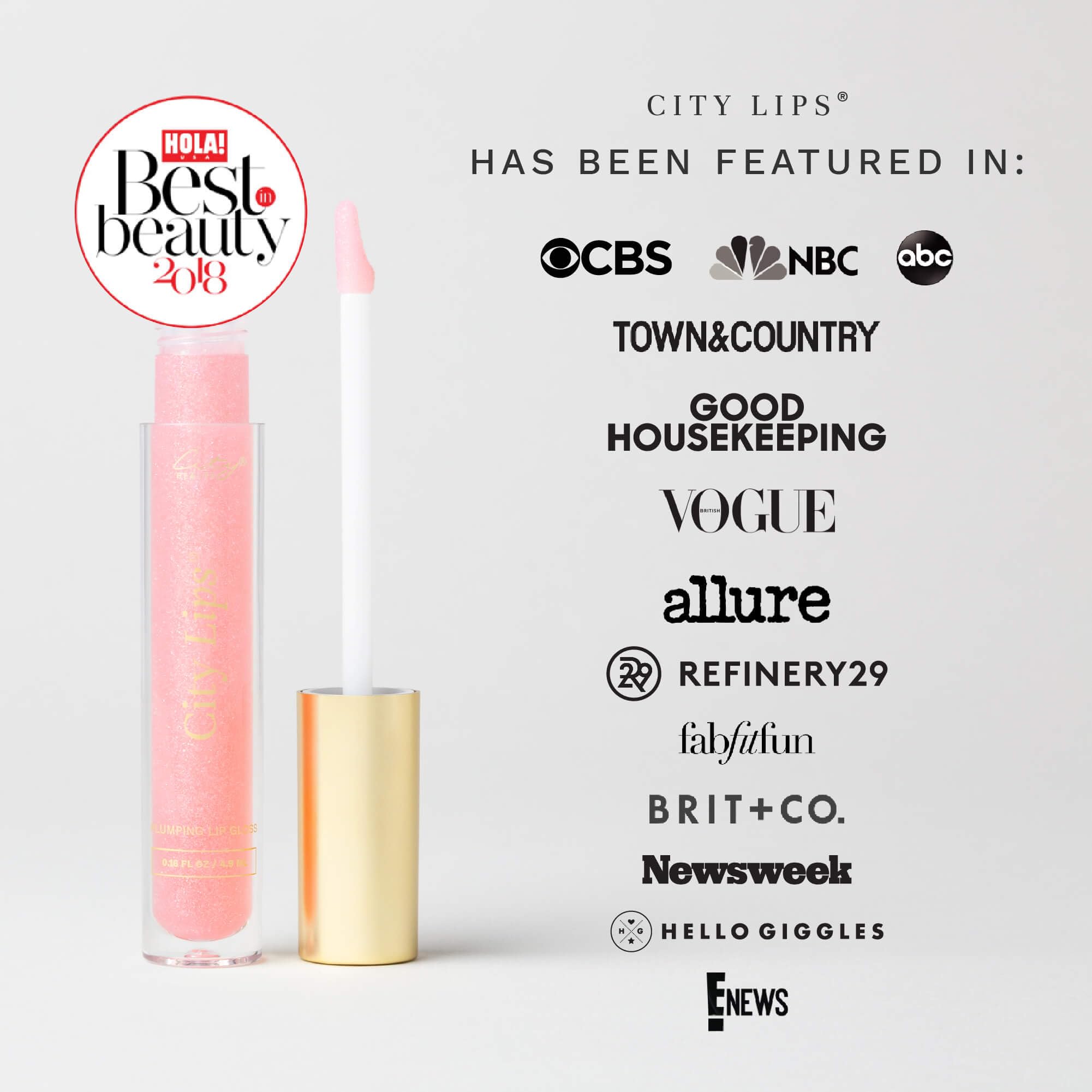 City Beauty City Lips Plumping Lip Gloss | High-Shine Hydrating Lip Treatment with Hyaluronic Acid