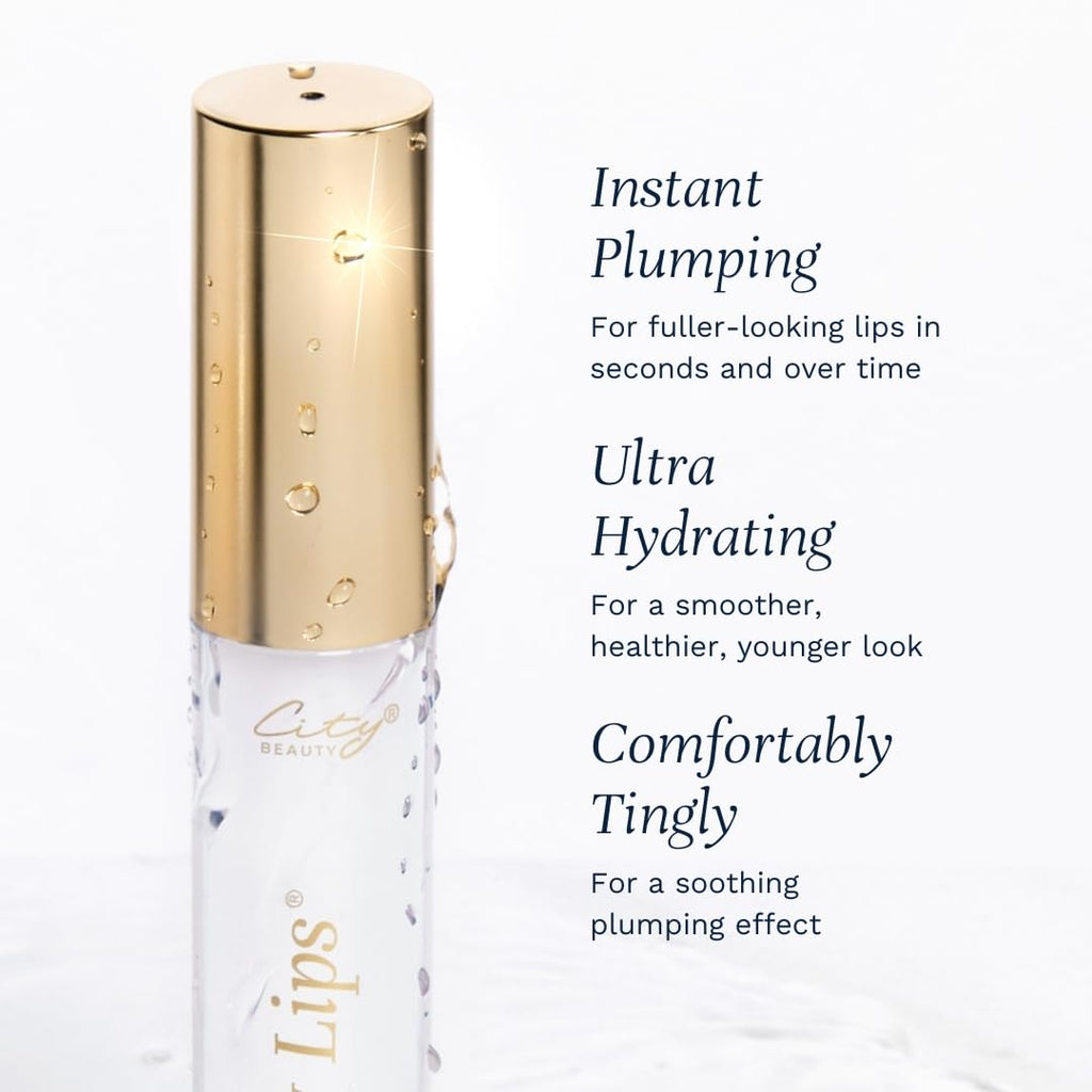 City Beauty City Lips Plumping Lip Gloss | High-Shine Hydrating Lip Treatment with Hyaluronic Acid