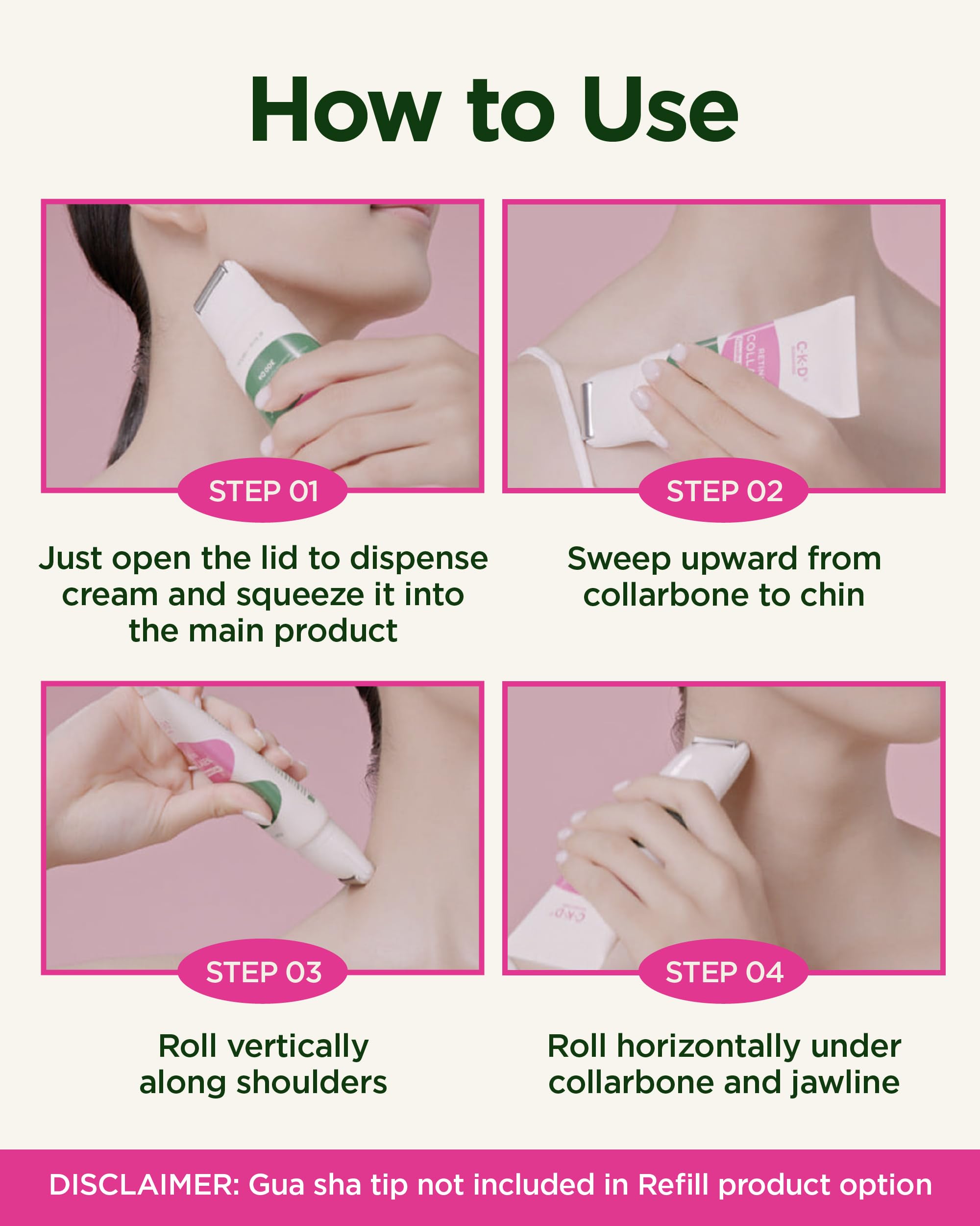 CKD Guaranteed Retino Collagen Gua Sha Neck Cream [Refill] – Firming, Lifting & Wrinkle Reduction