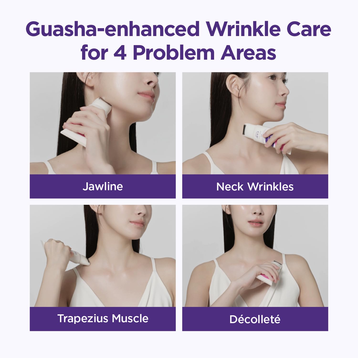 CKD Gua Sha Neck Cream Filltocshot – Advanced Neck Firming with Massage Roller