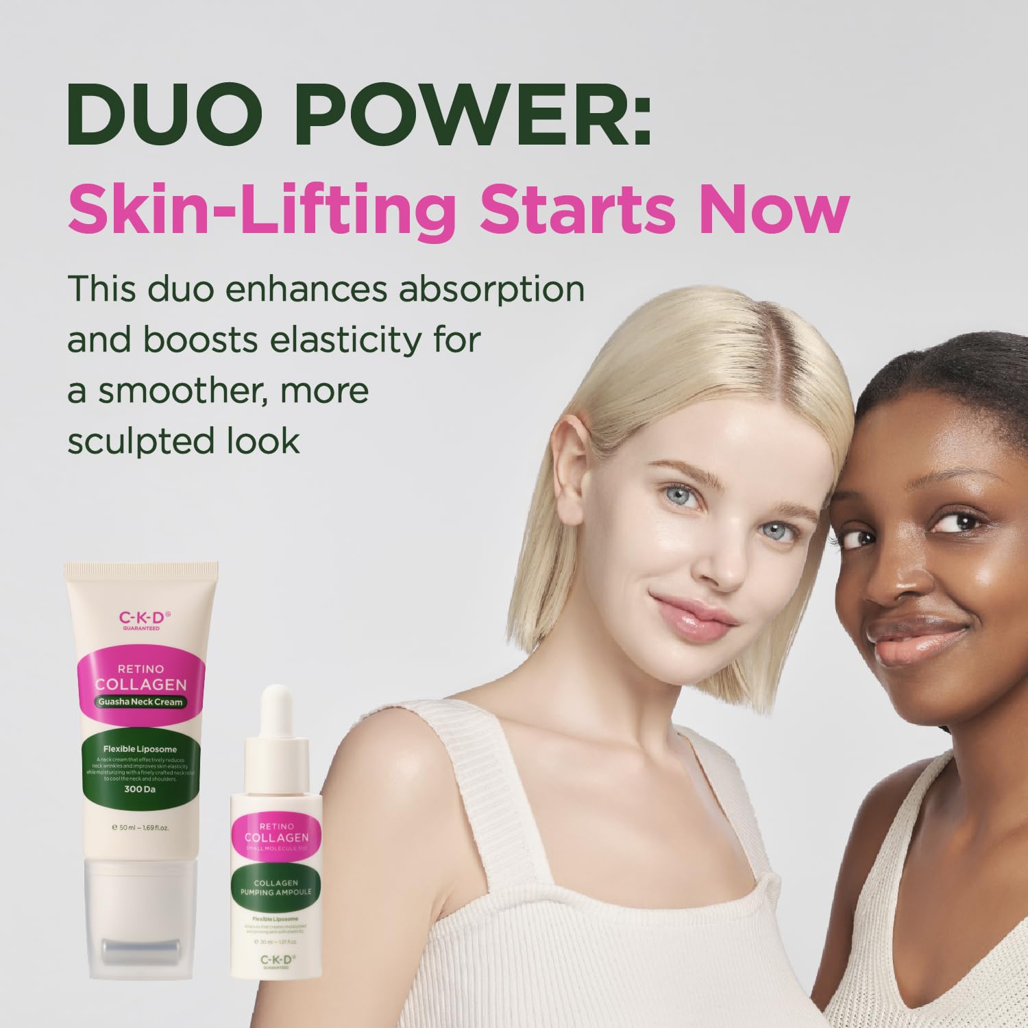CKD Retino Collagen Neck Cream & Facial Serum Duo Set – Firming & Hydration