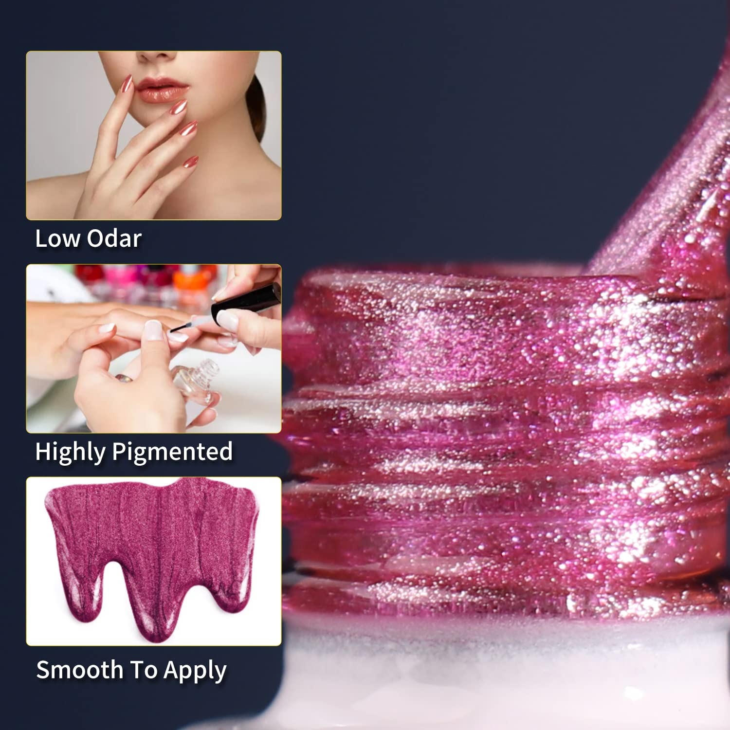 Clara Colors Cat Eye Gel Nail Polish Set – 12 Colors Magnetic Holographic Galaxy Series with 2 Magnets