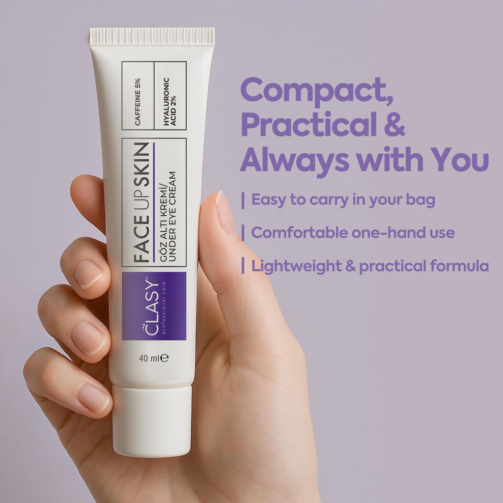 Clasy Care Under Eye Cream – Dark Circles & Puffiness, 5% Caffeine + 2% Hyaluronic Acid