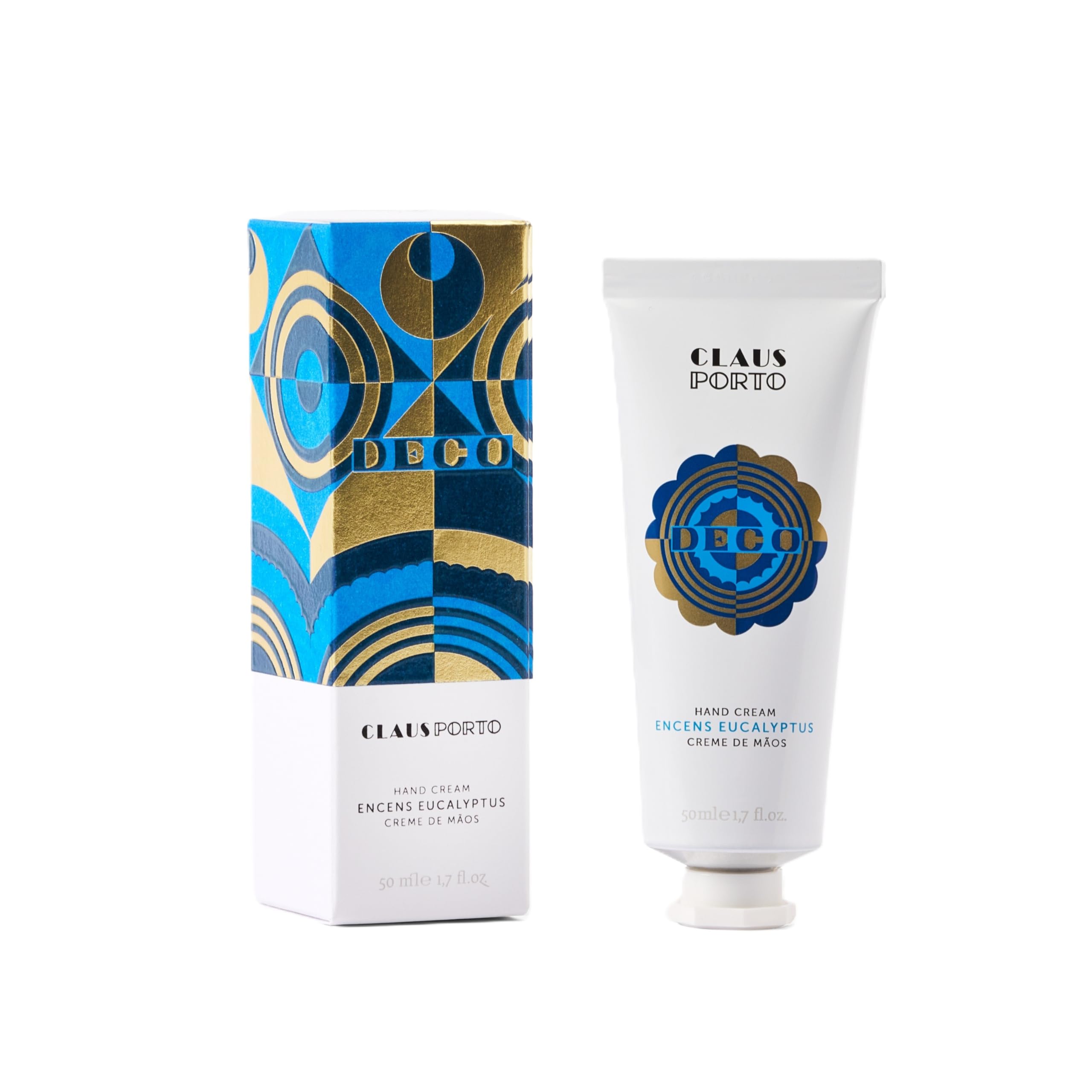 Claus Porto Deco Encens Eucalyptus Hand Cream | Silky, Fast-Absorbing Nourishment in 50ml